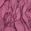 Andency Burgundy Comforter Set Oversized Queen, Lightweight Farmhouse Ruffle Bedding Set 98x98Inch, Soft Shabby Chic Bed Set for All Season 3 Pieces (1 Comforter 2 Pillowcases)