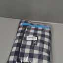 ZAZE Picnic Blankets Machine Washable, 80''x80'' Extra Large Waterproof Sandproof Foldable Compact Beach Blanket, Oversized XL Outdoor Mat for Spring Summer Camping, Park, Travel Grass(Blue and White)