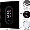 3 x 2025-2027 Monthly Planner, July 2025-June 2027, A4 (8.5" x 11"), 2 Year Monthly Planner, 24 month Calendar, Simple Calendar Planner Notebook Cardboard Cover, Suitable for Schools & Offices, Black