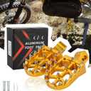 MX650 Foot Pegs Pedal Aluminum Footpegs Rest for MX650/500/350, SX500 Electric Dirt Rocket Bike, GILD GOLD