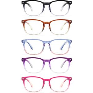 CCVOO Reading Glasses for Women/Men, Eyeglasses, Blue Light Readers for Women/Men, Computer Eye Glasses, Cheaters (B3 Mix)