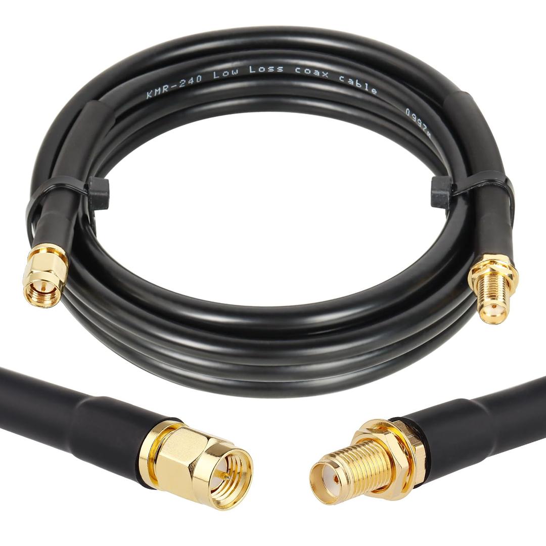 XRDS - RF SMA Cable 5FT, SMA Extension with Female Connector, 50 Ohm KMR240 Coax Coaxial Cable