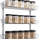 SWOMMOLY Adjustable Wall Mount Spice Rack, 3-Tier Dual-use (Multi-use) Organizer, Silver