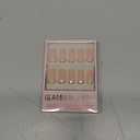 Glamnetic Press On Nails - Medium Coffin Fake Nails, Nude Neutral Nails with Gold Reverse French Tip, Gold Goals | 15 Sizes - 30 Nail Kit with Glue | Gift for Mom