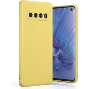 for Galaxy S10 Case, Liquid Silicone Slim Soft TPU Fit Full Body Protection Shockproof Phone Cover for Galaxy S10 6.1" 2019 (Yellow) for Galaxy S10 Case, Liquid Silicone Slim Soft TPU Fit Full Body Protection Shockproof Phone Cover for Galaxy S10 6.1" 2019 (Yellow)