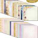 Scrapbook Paper Pad, 36 Sheets Double-Sided Design Paper with Foil Accents, 200GSM Decorative Cardstock for Card Making, Scrapbooking, Junk Journaling, 12" x 12" Fairytale Patterned