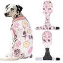 KAROKU Dog Surgery Suit, Breathable Surgical Recovery Suit for Female Spay Male Neuter, Anti-Licking Surgical Recovery Suit for Abdominal Wounds Skin Disease, Pink, Medium