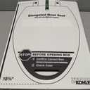 KOHLER 4636-RL-0 Cachet ReadyLatch Elongated Slow Close Toilet Seat, Soft Close Toilet Seat Quiet Lid, Contoured Grip-Tight Bumpers Installation Hardware, Apartment Essentials, White