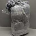 8 Pack Chunky Yarn for Hand Knitting - #10 Super Bulky Chenille Yarn, Fluffy Jumbo for Thick Hand-Knit Blankets, Scarves 25 Yds 7.94 Oz Each Skein (8, Blue Gray)