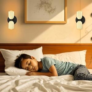 Indoor Warm Wall Sconces Sets of 2, Vanity Mirror Light Fixtures with 3000K E26 Bulb for Hallway Porch Corridor Home Decor