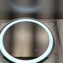 ROLOVE Makeup Mirror with Lights, 18 Inch Vanity Mirror with Lights, Lighted Makeup Mirror, Smart Touch Control 3 Colors Dimmable Round Lighted Vanity Mirror, Tabletop  Desk Mirror, 360Rotation (White)