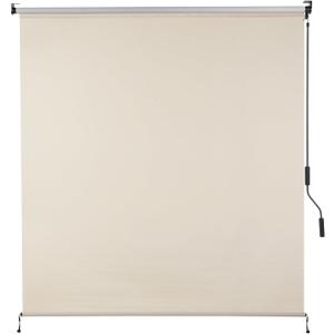 COWVIE Solar Fabric Roller Shade 5'W x 8'H, 5% Openness UV Protection Sun Shade for Outdoor Patio Gazebo Pergola or Porch,Outdoor Cordless Blinds for Privacy (60"W x 96"H, Beige)