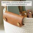 3 x Beautiful Storage Basket Set of 5 - Sturdy Cotton Rope Baskets for Shelves Are Perfect for Organizing Your Home - Quality Storage Bins Easily Fit With Any Nursery or Bedroom Decor