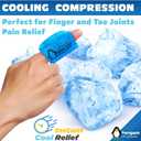 Finger Ice Pack, Finger and Toe Cold Gel Reusable Cryotherapy Compression Sleeve for Injuries, Arthritis, Tendonitis, Gout, or Sprains, No-Toxins and Latex Free.