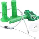 Mini Bike Throttle Kit with Cable Throttle Assembly CNC Quick Action Twist Throttle Compatible with 7/8" Handlebars 50cc-250cc Dirt Pit Bike Mini Bike ATV Motorcycle (Green)