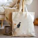 Stylish Girl Themed Tote Bag, Fashionable Canvas Bag for Daily Use, Ideal Gift for Cat Lovers & Fashion - Forward Women