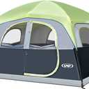 UNP Tents 6 Person Waterproof Windproof Easy Setup,Double Layer Family Camping Tent with 1 Mesh Door & 5 Large Mesh Windows -10'X9'X78in(H)