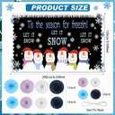 Snowman Classroom Bulletin Board Decorations Set Let It Snow Snowman Banner with Paper Fans Snowflake Class Backdrop DIY Photo Board for School Window Home Wall Party Decor