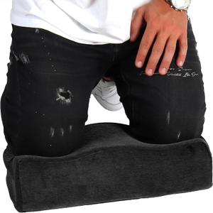 Kneeling Pad Comfort Memory Foam - Extra Thick Knee Cushion Floor Sitting for Work, Mechanics, Construction, Gardening, Yoga, Bath Kneeler for Baby Bath -Provide Support for Knees & Elevation (Black), thickness is 4.3 inches