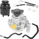Power Steering Pump Kit with Reservoir Hoses Fits for BMW 2001-2005