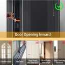 Home Security Door Lock with 8 Screws, Childproof Door Reinforcement Lock, Withstand 800 lbs for Inward Swinging Door,Night Lock to Defend Your Home (Copper)