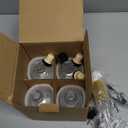 Syrup Dispenser Bottles Set, 4 Pack 7 OZ Bottles With Metal Pour Spout and Labels for Syrups, SC055 (4 Pack)