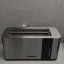 Mueller UltraToast Full Stainless Steel Toaster 4 Slice, Long Extra-Wide Slots for Bagels and Waffles, 6 Browning Levels, LED Display, Cancel/Defrost/Reheat Functions & Removable Tray, Kitchen Gadgets