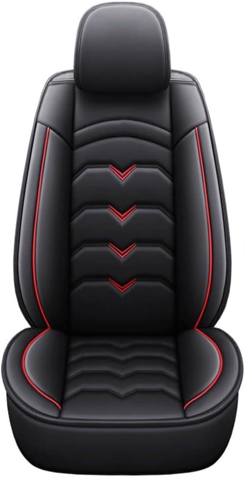 A Complete Set of Synthetic Leather car seat Covers, Waterproof and Stain Resistant car seat Protection Covers Suitable for Most Leather seat Covers of Cars, Trucks and SUVs (Black)