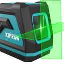 Kiprim Green Laser Level Upgraded LV8 with Enhanced Visibility,Adjustable Brightness,Manual/Self Leveling/Pulse Mode,Batteries and Carrying Pouch Included (2 Laser Beams)