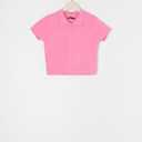 Pink Polo Crop Top M