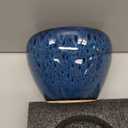 6 Inch Plant Pot - Ceramic Pots for Plants with Drainage Hole and Saucer, Round Succulent Planter Indoor Outdoor, Modern Flower Pot for Snake Plants, Home Decor, Gifts for Plant Lover, Blue