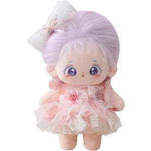 CALEMBOU 20cm Cute Cotton Doll With Skeleton, Anime Plushies Soft Stuffed Dress Up Toy, Kawaii Plush Gift With Clothes (Xingfu-B)