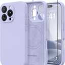 Magnetic for iPhone 16 Pro Case, Compatible with MagSafe, [Full Camera Protection][Screen Protector] Silicone Shockproof Protective Phone Case for iPhone 16 Pro 6.3", Lilac