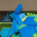 Beach Toys, Dinosaur Sand Toys with Dump Truck and Collapsible Beach Bucket, Shovel and Rake, Mesh Bag, Animal Dinosaur Sand Molds, Sand Castle Toy, Sandbox Toys for Toddlers Kids Boys