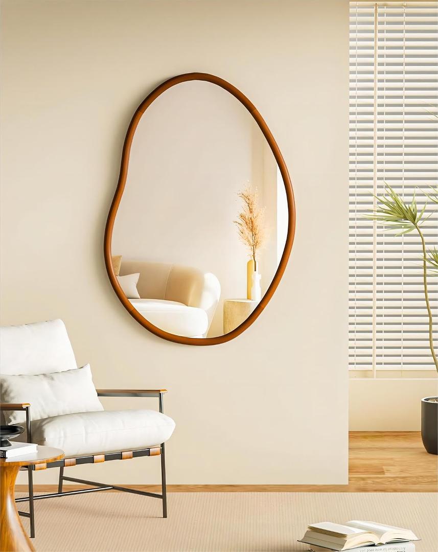 Irregular Wall Mirror Decorative Asymmetrical Mirror Abstract 32x22 inch