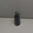 Small Soap Dispenser for Bathroom and Kitchen, Modern Farmhouse Striped Style Plastic Hand Soap Dish Soap Dispenser with Pump Matte Black