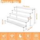 2Pcs Acrylic Risers Display Stand for Action Figures, 5 Tier Clear Display Collectibles Dessert Holder, Durable Showcase Display Shelf for Toys Jewels Figurines Cosmetics Decoration and Organizer