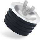 3 inch Sewer Cleanout Cap, Practical Expansion Pipe Plug Durable Sewer Pipe Plug Sewer Cleanout Cover Mechanical Test Plug with Wing Nut Suitable for Most Pipes Sink Pools