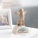 Storieme Loss of Dog Sympathy Gift: Hand-Painted Rainbow Bridge Pet Memorial Figurine Gifts for Dog Mom Lover - Healing Decor Until We Meet Again (Medium)