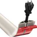 CrocSee 4ft Self-Adhesive Floor Cord Cover for Wires, Low Profile Cord Hider Cable Management, Trimmable PVC Cord Protector - Cord Cavity = 0.47" (W) x 0.29" (H) - Beige