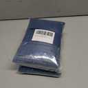 2 x Lecloud Leia Dusty Blue Sheer Valance for Windows 14 Inch Length 2 PCS, Dual Rod Pockets Living Room Bedroom Short Curtains, Jacquard Clip Textured Leaf Window Treatments, 40 W x 14 L