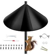 Squirrel Baffle for Bird Feeder Pole,Outdoor Pole Mount Squirrel Proof Guard Stopper- 19 Inch,1 Pack,Plastic