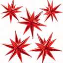 Red Star Foil Balloons Explosion 12 Point Spike Baloons Large Mylar Balloon Party Decorations Backdrops for Christmas Wedding Anniversary Bachelorette Engagement Birthday Valentine's Day