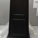 26" Tall Metallic Planter Set of 2, Black Taper Planters with Removable Partition Drainage Holes, Large Outdoor Planter for Front Porch, Garden, Patio, Balcony, Classic Estate Design, All-Weather Use