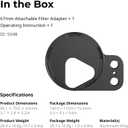 SmallRig FilMov 67mm Magnetic Filter Ring Adapter for Phone Case (SmallRig 17 Pro Max 5551/5552), Compatible with 67mm Magnetic Filter Series (4726/4581/4582/5169/5170)-5548