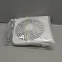 Treva 5-Inch USB and Battery Powered Desk Fan With Two Cooling Speeds and Adjustable Tilt, Small USB Fan Cubicle Accessories Durable and Long Lasting (White)