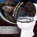 Round Toilet Seat Molded Wood Toilet Seat with Quietly Close and Quick Release Hinges, Easy to Install also Easy to Clean by Angol Shiold (Round, Dark Brown)