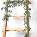 2 Pack Artificial Bamboo Greenery Garland, Faux Silk Leaves Vines, Fake Spring Plants, for Wedding Arch & Backrop Decor, Mantel & Indoor Outdoor Wall Decor, 6 Feet/pcs