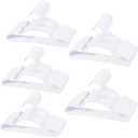120-Piece White Plastic Baby Nursery Closet Hangers, Anti-Slip Laundry Infant Pant Hanger for Newborn Clothes Gift, Ultra-Thin Hanger for Girl Boy Toddler