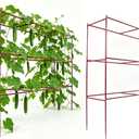 2 Pack Cucumber Trellis, Trellis for Climbing Plants Outdoor, 58" L x 14" W x 47" H Heavy Duty Metal Garden Plant Support for Raised Beds, Peas, Okra, Vines & Flowers